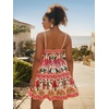 image:imageWomens Plus Size Sleeveless Cami Smocked Vacation Dresses Tropical Boho DressOrange