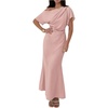 image:imageFloerns Womens Elegant Off Shoulder Ruched Wedding Guest Maxi DressPink