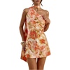 image:imageFloerns Womens Summer One Shoulder Backless Mini DressOrange