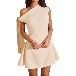 image:imageFloerns Womens Elegant Off The Shoulder Mini Dress Wedding Guest DressesApricot