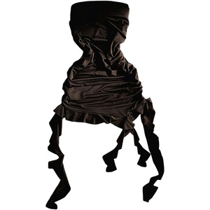 image:imageFloerns Womens Strapless Dress Tube Ruched Ruffle Trim Going Out Bodycon Mini DressesBlack